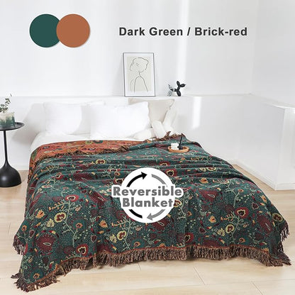 MSGKV Cotton Bed Blanket for Couch and Sofa Blankets for Living Room Bedroom - Image 2