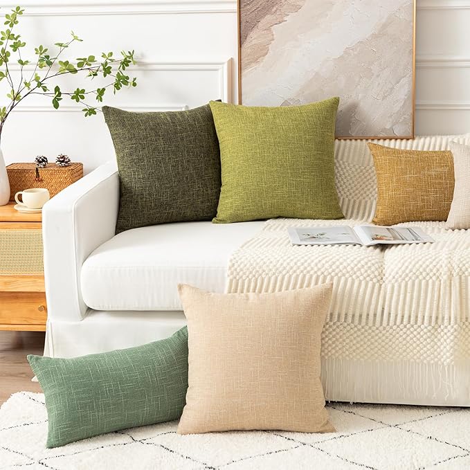Kevin Textile Burlap Decoration Supersoft Linen Cushion Covers Square Throw - Image 5