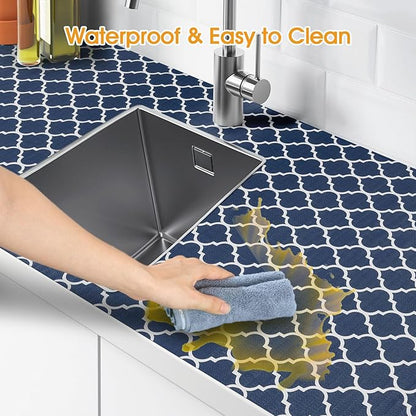 Shelf and Drawer Liner for Kitchen Cabinets Non-Adhesive, Strong Grip Non-Slip - Image 4