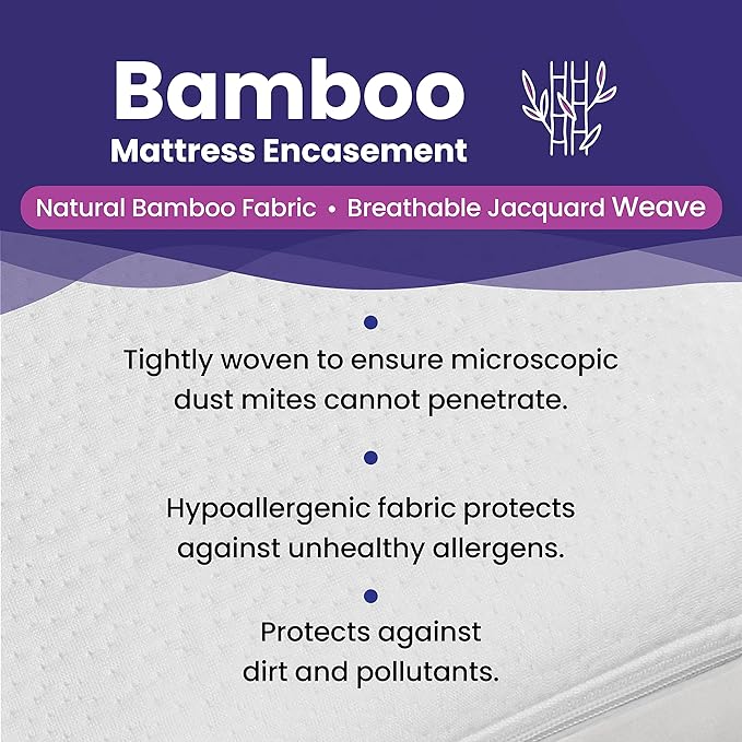 King Size Waterproof Bamboo Mattress Encasement by Slumberfy - Image 4