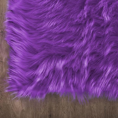 Latepis Bedroom Shag 4x6 Rug Purple Shaggy Fluffy Faux Fur Rug Machine Washable - Image 5