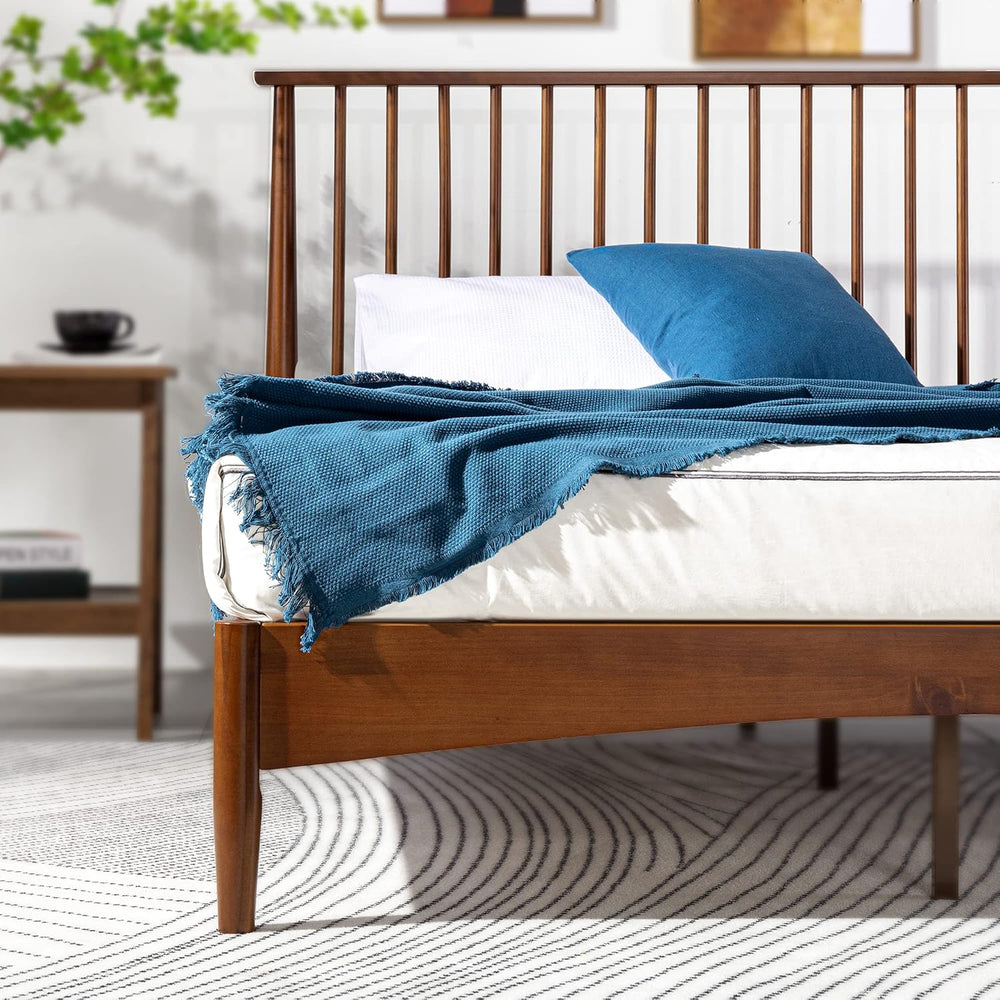ZINUS Linda Mid Century Wood Platform Bed Frame, Solid Wood Foundation, Wood ...