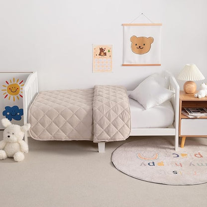 NTBAY Down Alternative Oversized Toddler Comforter, Super Soft and Warm Solid - Image 4