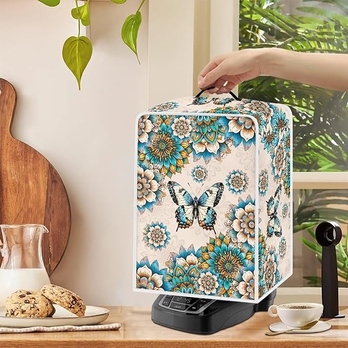 Mumeson Vintage Butterfly Flowers Coffee Maker Cover Blender Dust Pouch Kitchen - Image 4