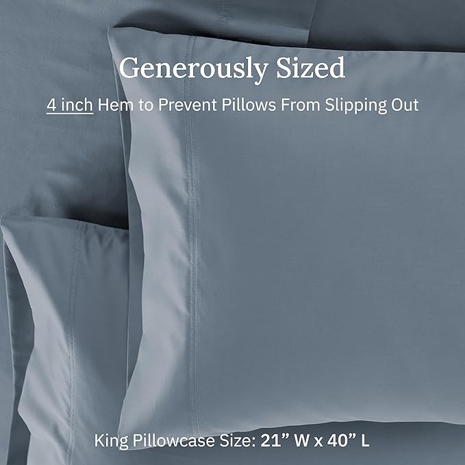 Luxuriously Soft Hotel Quality 600 Thread Count, 100% Cotton Set of 2 Cases - Image 4