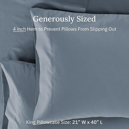 Luxuriously Soft Hotel Quality 600 Thread Count, 100% Cotton Set of 2 Cases - Image 4