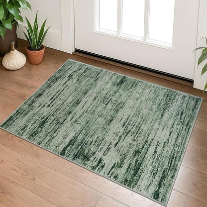 Modern Abstract Entryway Rug Indoor 2x3 Washable Rug Non-Slip Soft Small Area by lansny