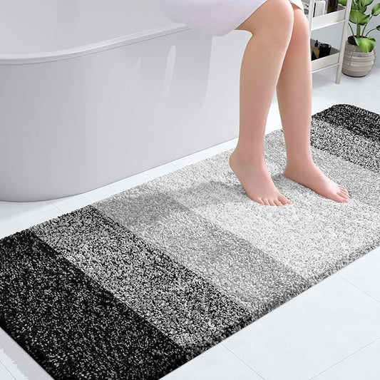 OLANLY Bathroom Runner Rugs 59x24, Extra Soft Absorbent Microfiber Bath Rugs by OLANLY