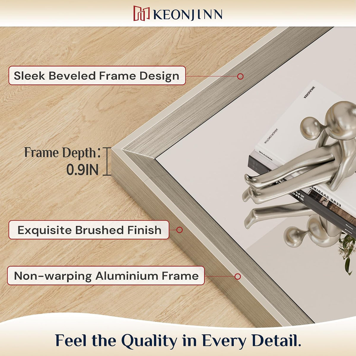 keonjinn 22 x 30 inch brushed nickel bathroom shown in use