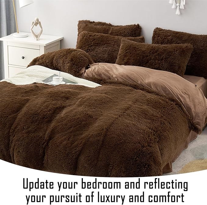 MorroMorn Decorative Pillows Covers, 2 Packs Faux Fur Pillow Cases, Luxury - Image 6