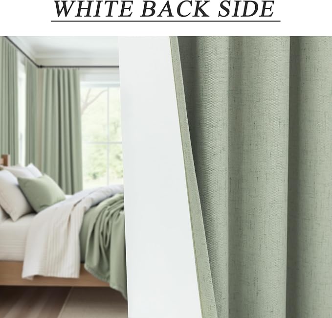 Green Country Kitchen Curtains 45 Inch Length Short Small Basement Window - Image 2