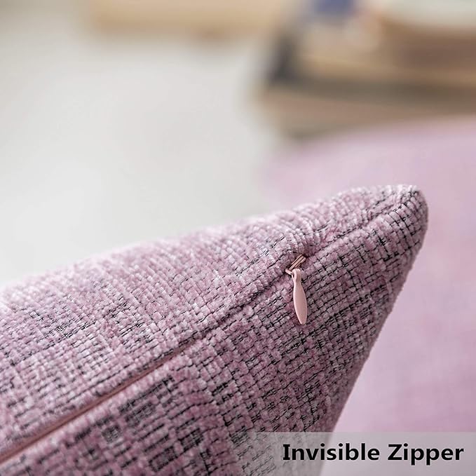 Home Brilliant Pink Throw Pillow Covers Super Soft Decorative Pillow Cases - Image 4
