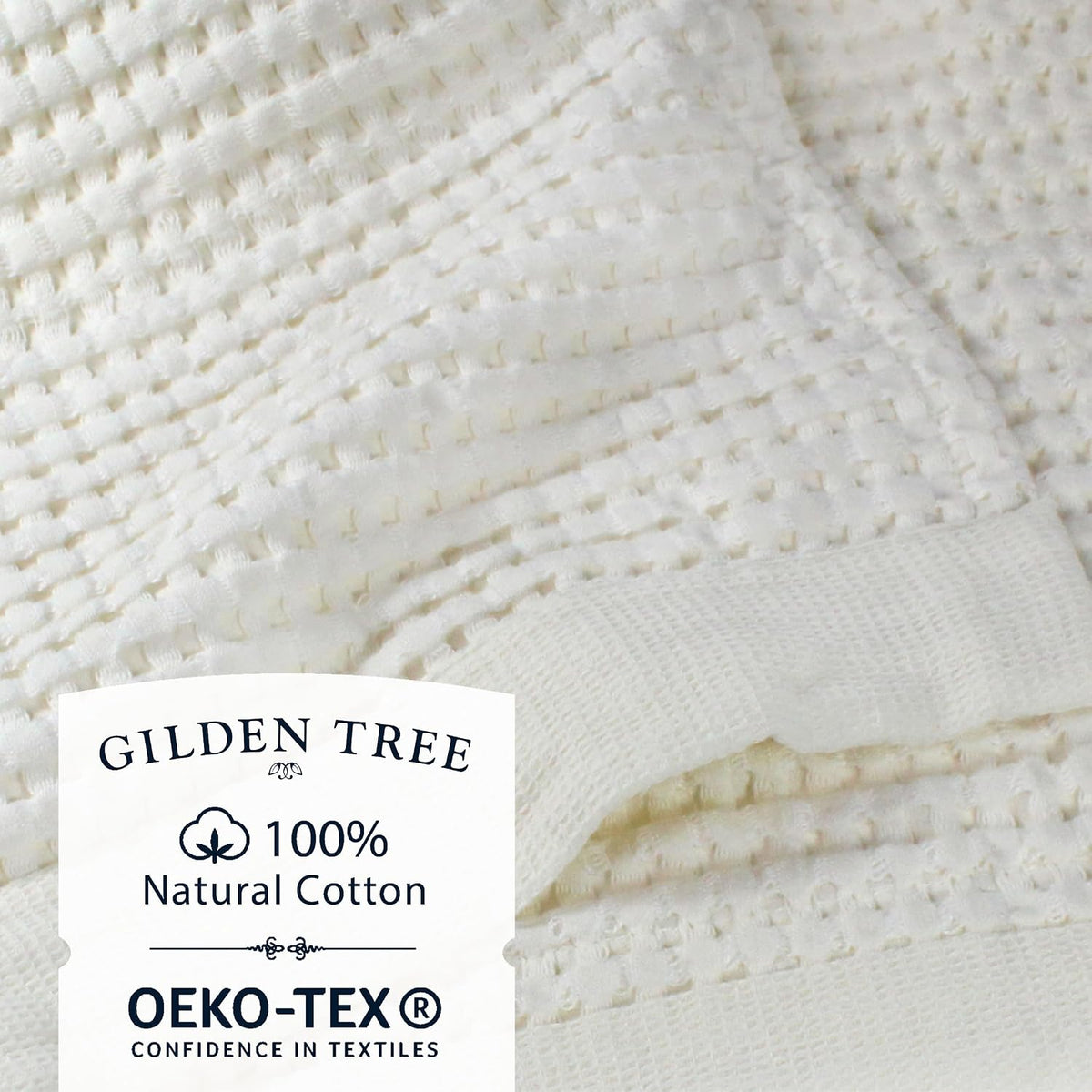 gilden tree waffle towels for bathroom luxury 100% shown in use