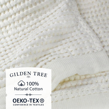 gilden tree waffle towels for bathroom luxury 100% shown in use