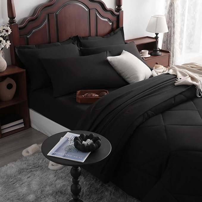 NTBAY King Comforter Set with Sheets, 7 Pieces Soft and Breathable King Bedding - Image 6