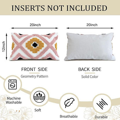 Boho Accent Lumbar Pillow Covers 12x20 - Image 4