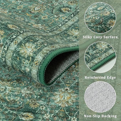 Collive Kitchen Rug Runners for Hallways, 2.6x12ft Long Washable Bathroom - Image 2