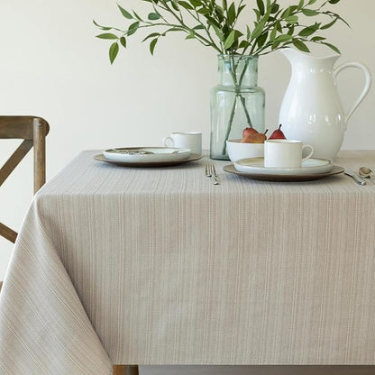 Benson Mills Cameron Textured Fabric Table Cloth, by BensonMills