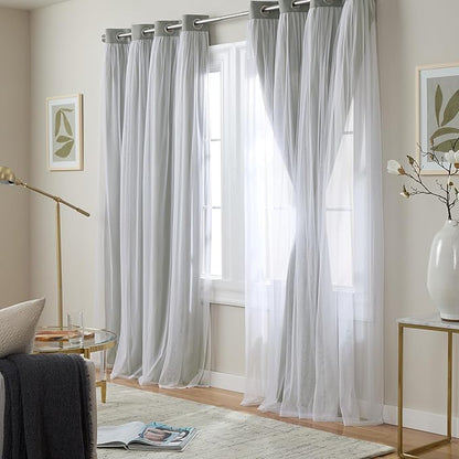 TOWN & COUNTRY LUXE Talia Double Layer Indoor Curtains, Sheer and Room - Image 3