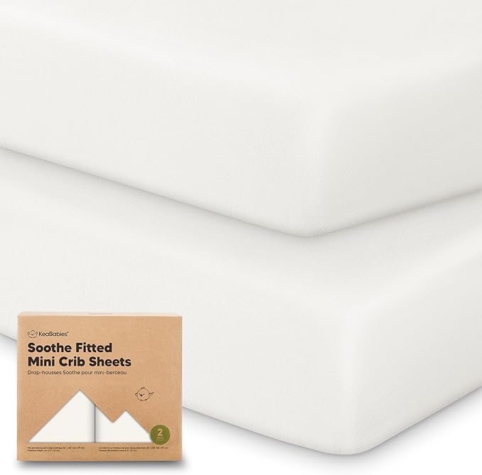 2-Pack Mini Crib Sheets Fitted by KeaBabies