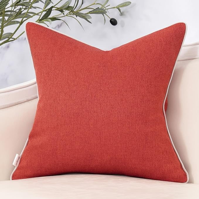 Yangest Patchwork Pillow Cover 24x24 Inch Luxury Cotton and Linen Cushion Cover - Image 2
