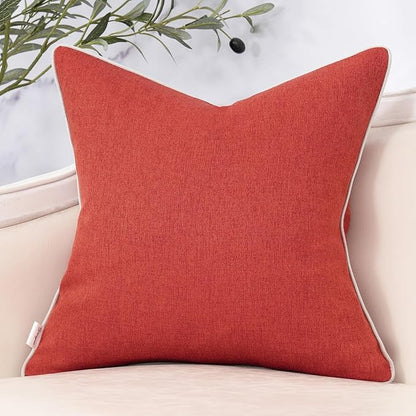 Yangest Patchwork Pillow Cover 24x24 Inch Luxury Cotton and Linen Cushion Cover - Image 2
