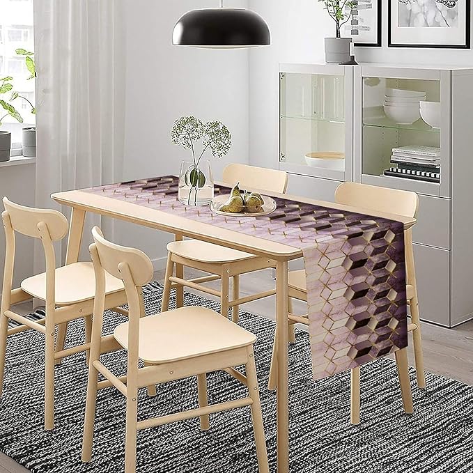 Purple Modern Marble Table Runner - Image 4