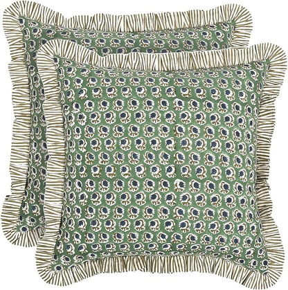 Ridhi Modern Farmhouse Pillow Covers Decorative Cotton Throw Pillow Covers Set by Ridhi