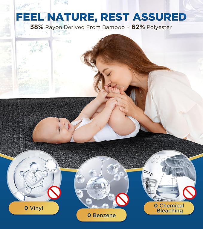 Premium 100% Waterproof Cal King Mattress Protector, Breathable Cooling 3D Air - Image 4