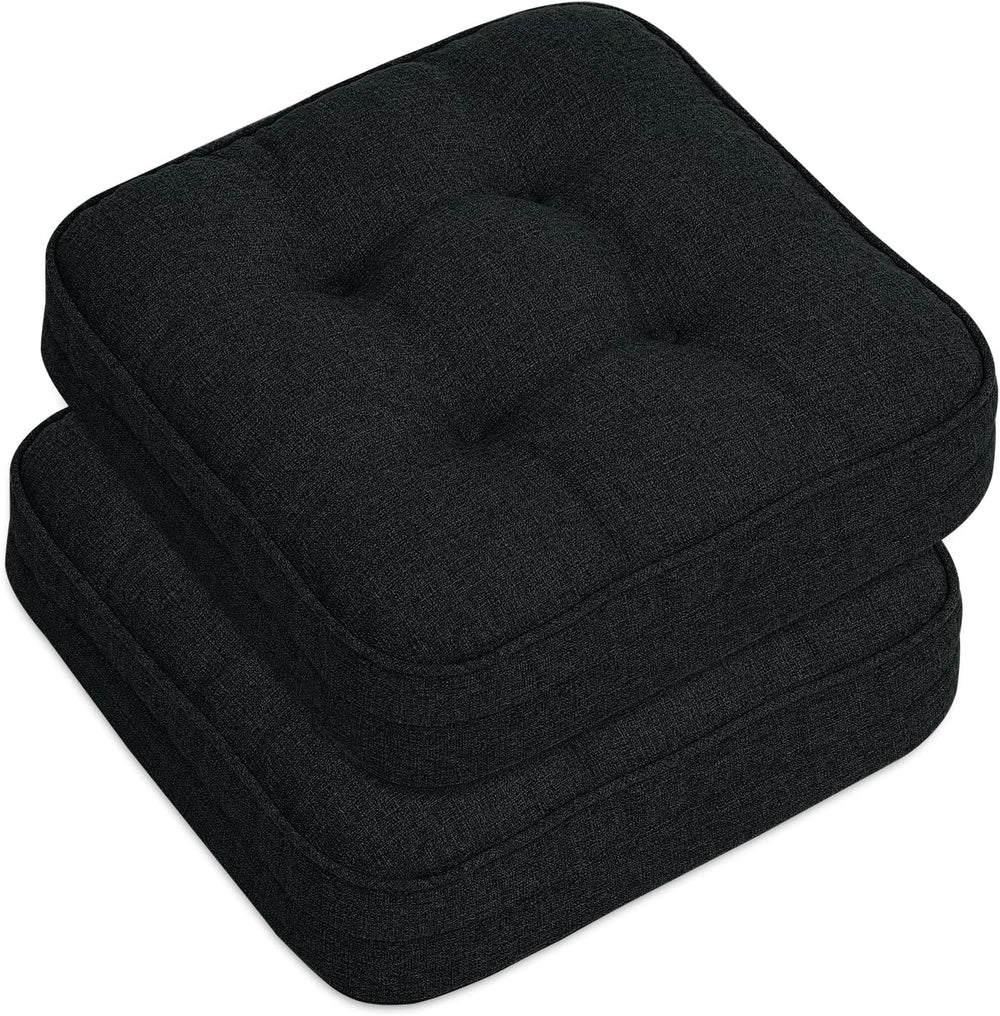 GOFORIT Chair Cushions Set of 2,Tufted Shredded Memory Foam Chair Pads, Non-S...