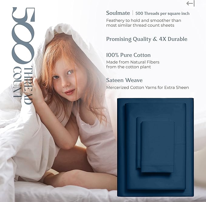 Mayfair Linen 500 Thread Count Split King Sheets Sets - Image 5