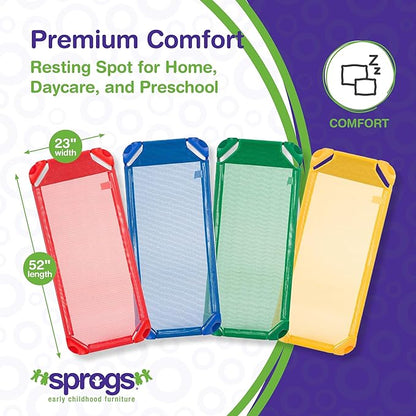 Sprogs Heavy-Duty Stackable Standard Size 52"L Daycare Cots - Image 3