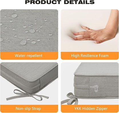 Sunbrella Square Corner Seat Cushions, Indoor Outdoor Water Repellent Universal - Image 5