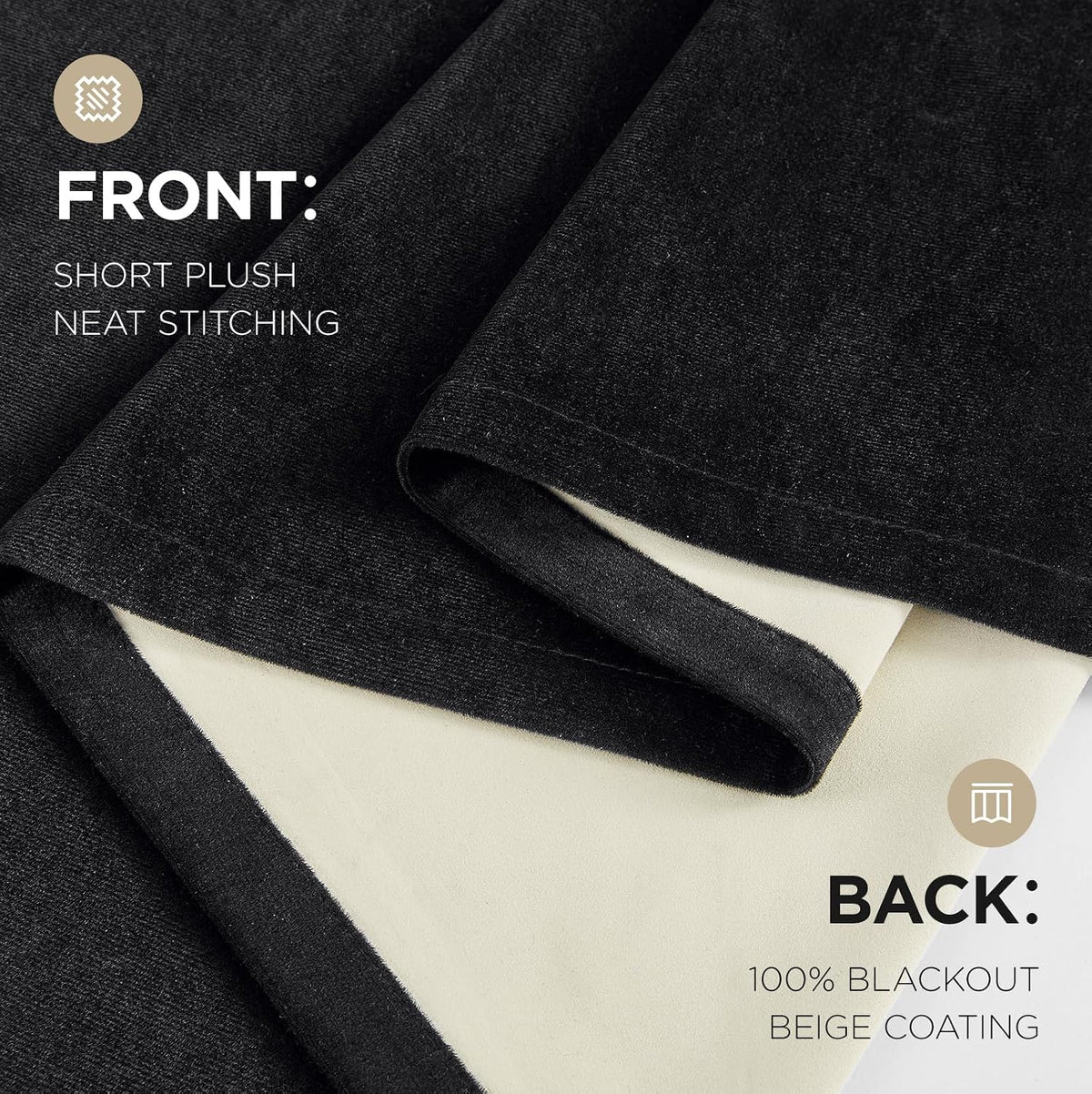 joydeco velvet blackout curtains 84 inch length 2, view 9