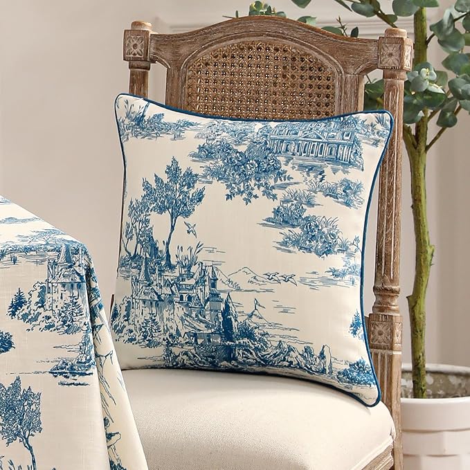 patdrea Designer Square Throw Pillow Covers Set of 2, Rustic Linen - Image 7