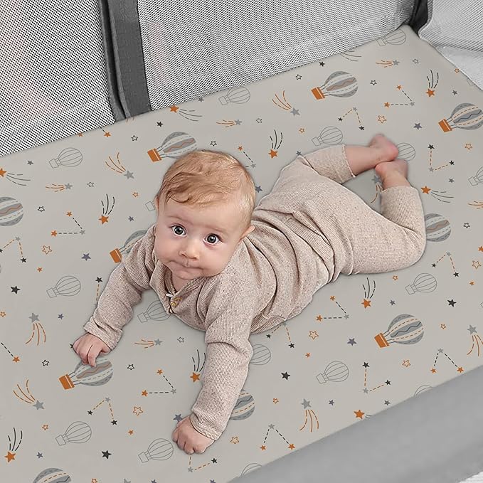 Pack n Play Sheets, BROLEX 2 Pack Mini Crib Sheets, Stretchy Portable Fitted - Image 7