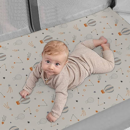 Pack n Play Sheets, BROLEX 2 Pack Mini Crib Sheets, Stretchy Portable Fitted - Image 7