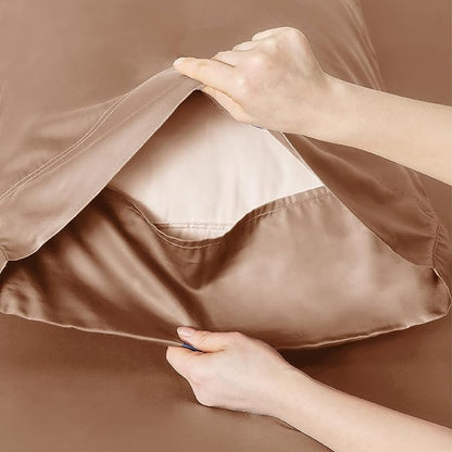 Bedsure Cooling Sheets Twin, Rayon Derived from Bamboo, Breathable & Soft Twin - Image 5
