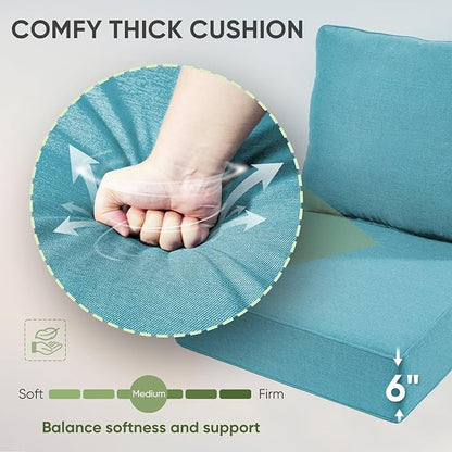Outdoor Chair Cushion Set, 24x24 Waterproof Patio Chair Cushions, Include 1 - Image 5