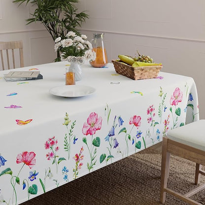 Encasa XO Rectangular 56"x72" Tablecloth | Water-Repellent Polyester Dining - Image 8