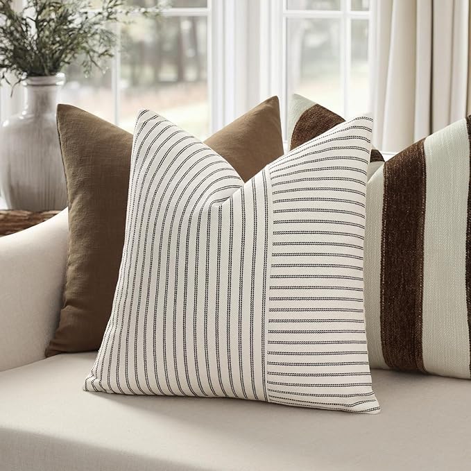YCOLL Farmhouse Pillow Covers 12x20, Modern Accent Lumbar Throw Pillow Covers - Image 3