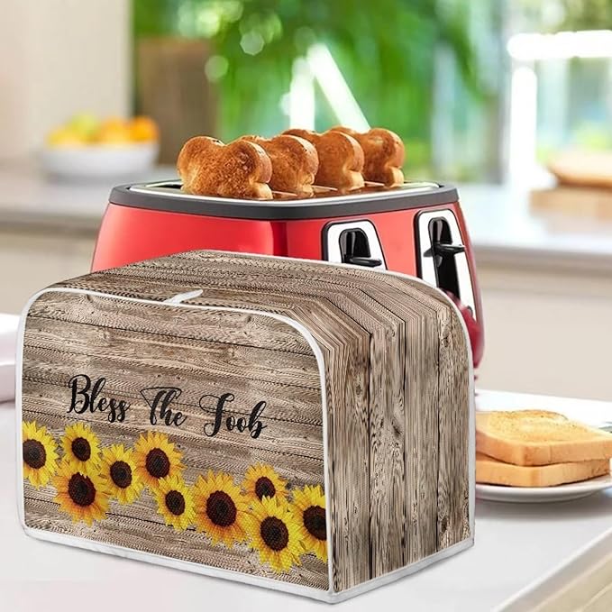 Sunflower 2 Slice Toaster Cover, Dustproof Bread Maker Oven Cover, Small - Image 4