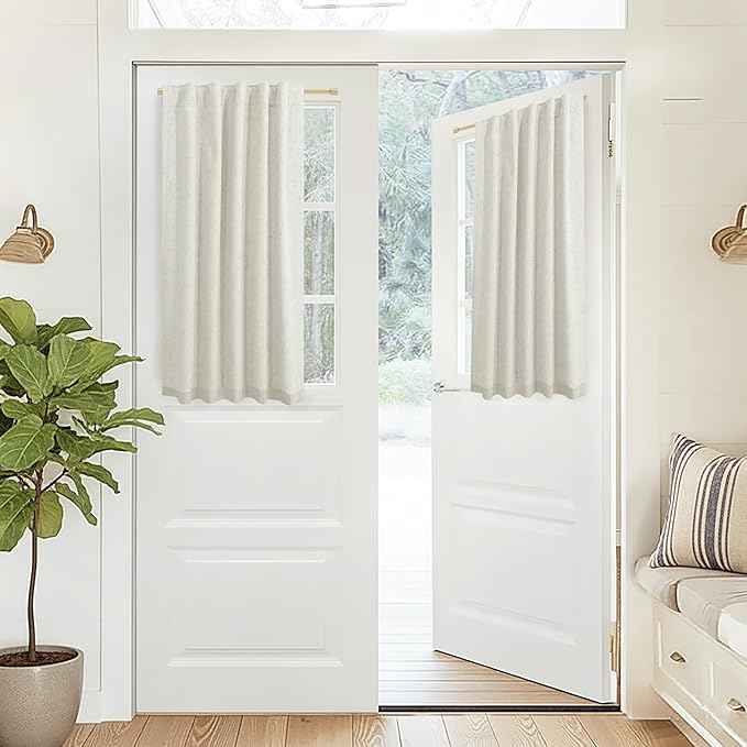 KOUFALL Linen Half French Door Curtains by KOUFALL