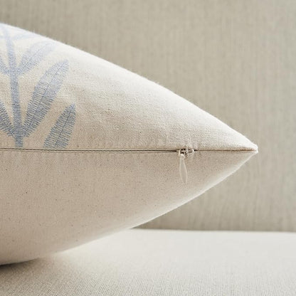 100% Cotton Farmhouse Leaves Throw Pillow Covers Set of 2, 24x24 Inch Mixed - Image 3
