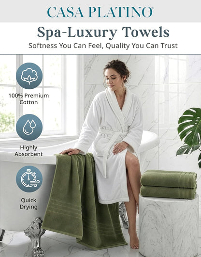 casa platino cotton bath towels 100% cotton 4 shown in use