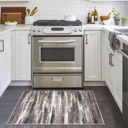 Modern Abstract Entryway Rug Indoor 2x3 Washable Rug Non-Slip Soft Small Area - Image 2