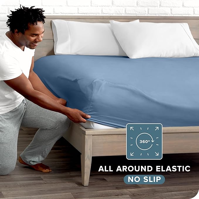 Bare Home Fitted Bottom Sheet Twin - Image 3