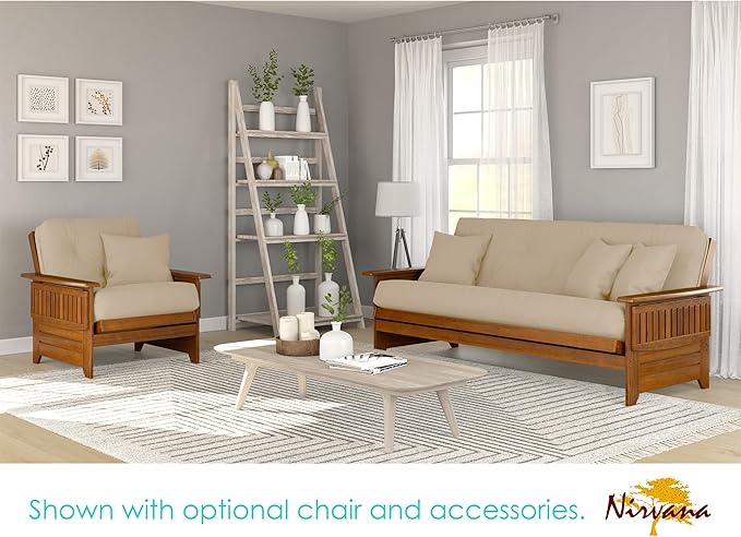 Nirvana Futons Brentwood Tray Arm Futon Sofabed Set - Image 4