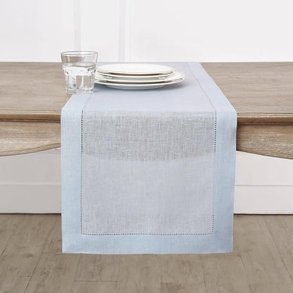 Solino Home Linen Light Blue Table Runner 36 Inches by SolinoHome