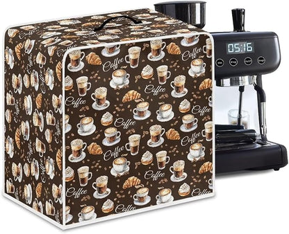 Coffee Maker Covers With Top Handle Folding Coffee Machine Dust Covers by PJHEQOXE